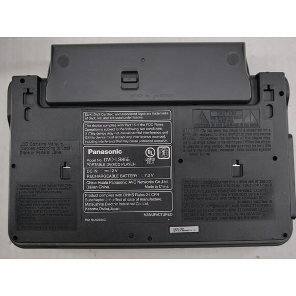 Panasonic DVD-LS855 8.5" Widescreen‎ Video Portable DVD CD Disc Player - Picture 12 of 12